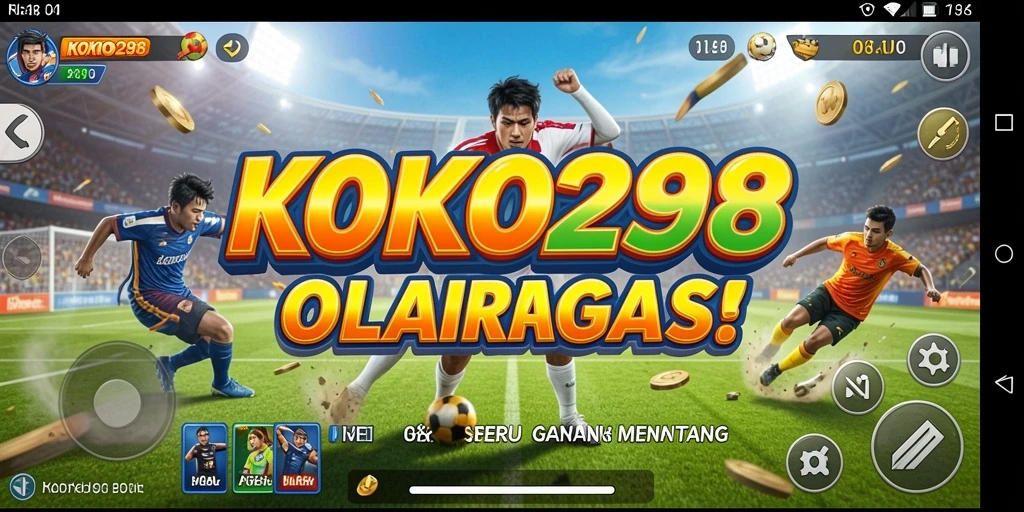 Tangkapan layar gameplay KOKO288 menampilkan pertarungan antar pemain olahraga.