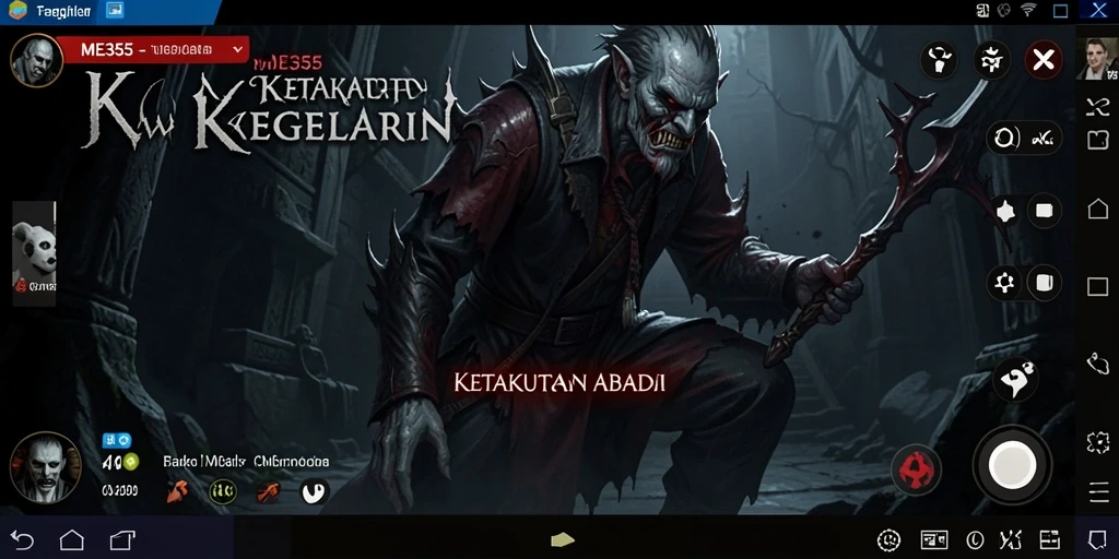 Gambaran gameplay menyeramkan dari ME355 saat menjelajahi kegelapan.