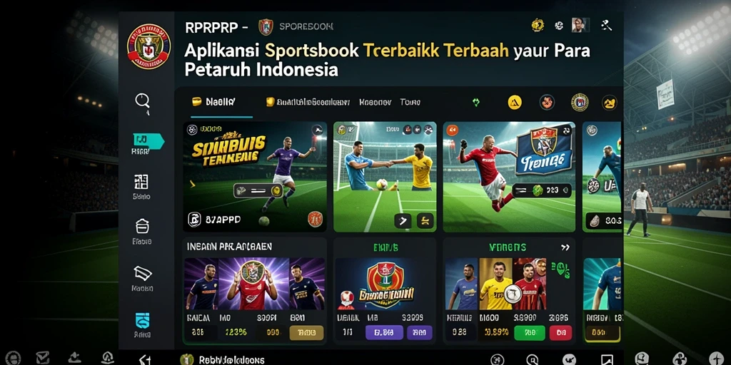 Tampilan antarmuka aplikasi RPRPRP saat bertaruh pada olahraga.